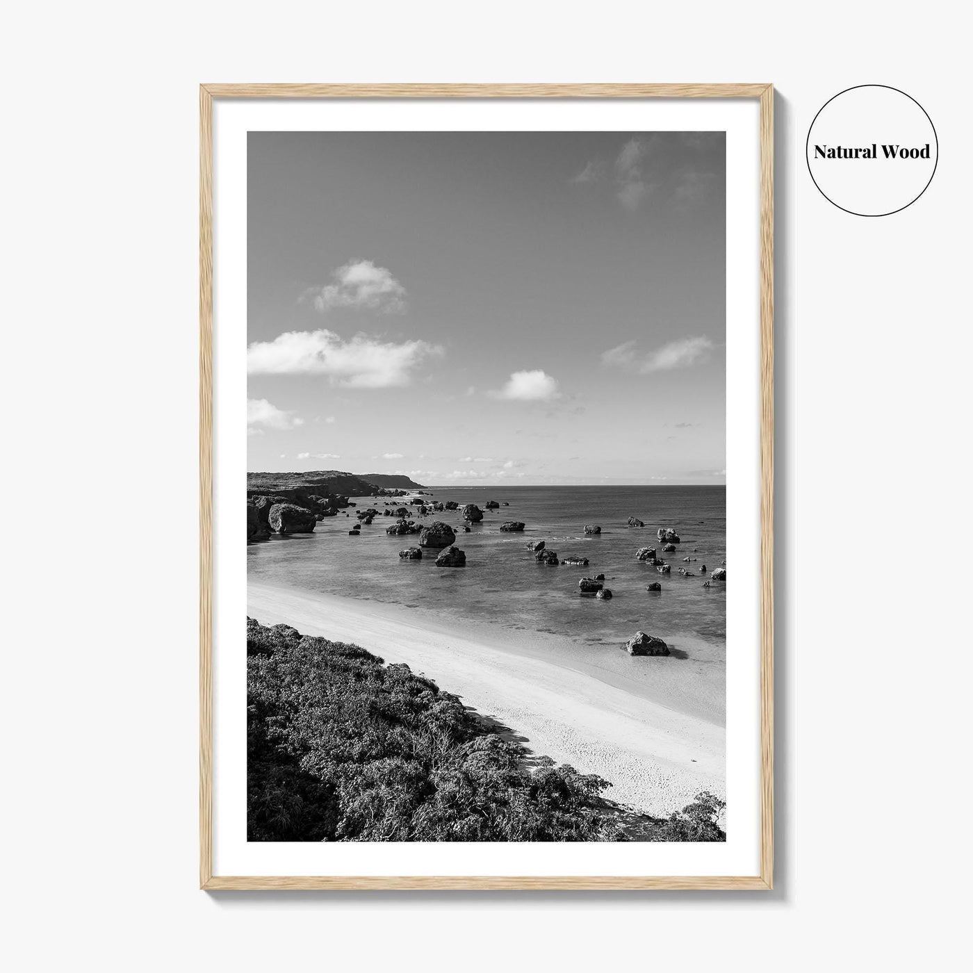 Okinawa Black and White Fine Art Photo Print, Japan Seascape Poster, Ryukyu Islands, Asia
