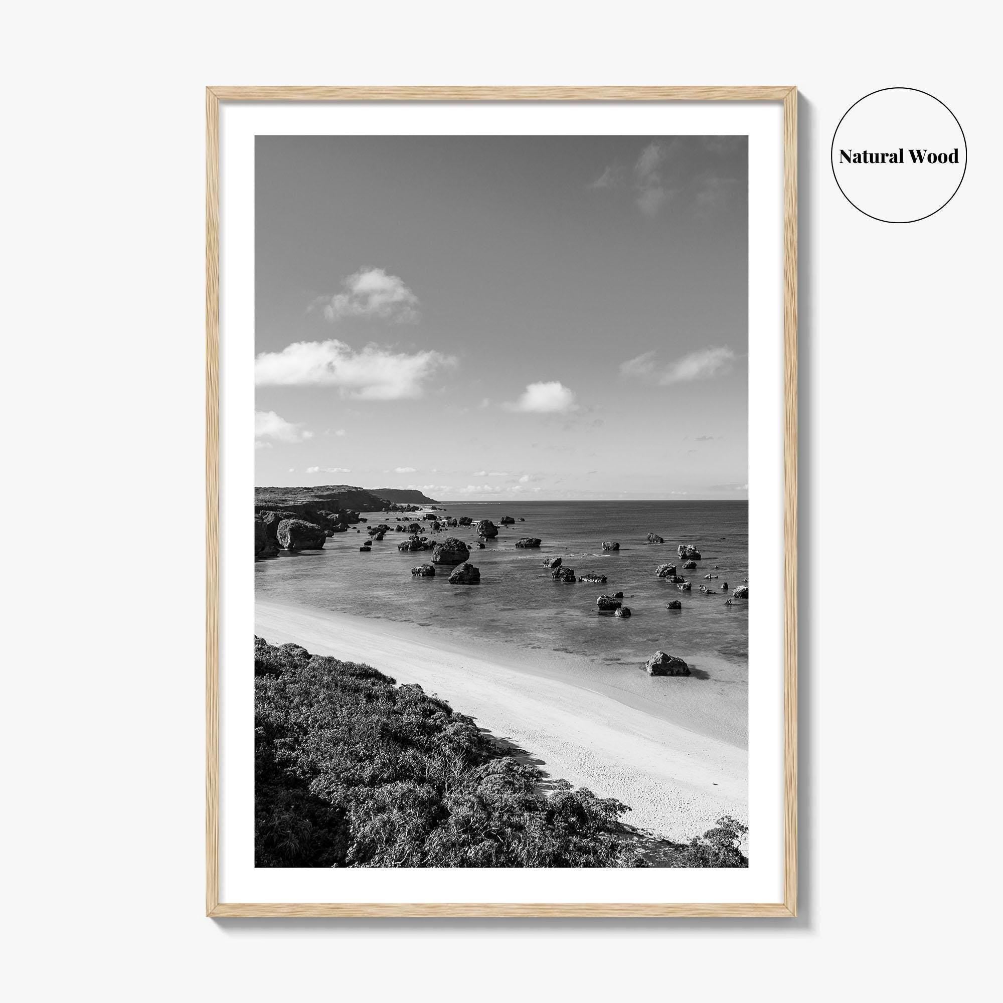 Okinawa Black and White Fine Art Photo Print, Japan Seascape Poster, Ryukyu Islands, Asia