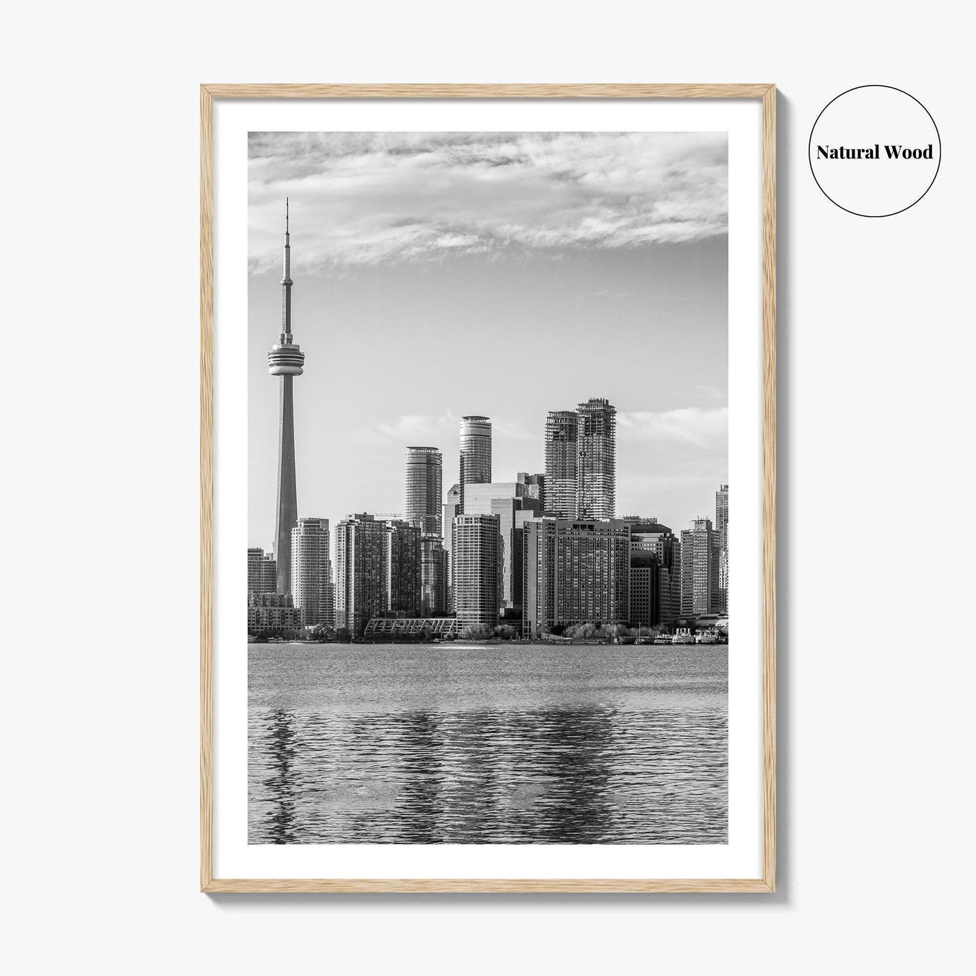 Toronto Skyline Black and White Fine Art Photo Print, Wall Poster, Ontario Canada