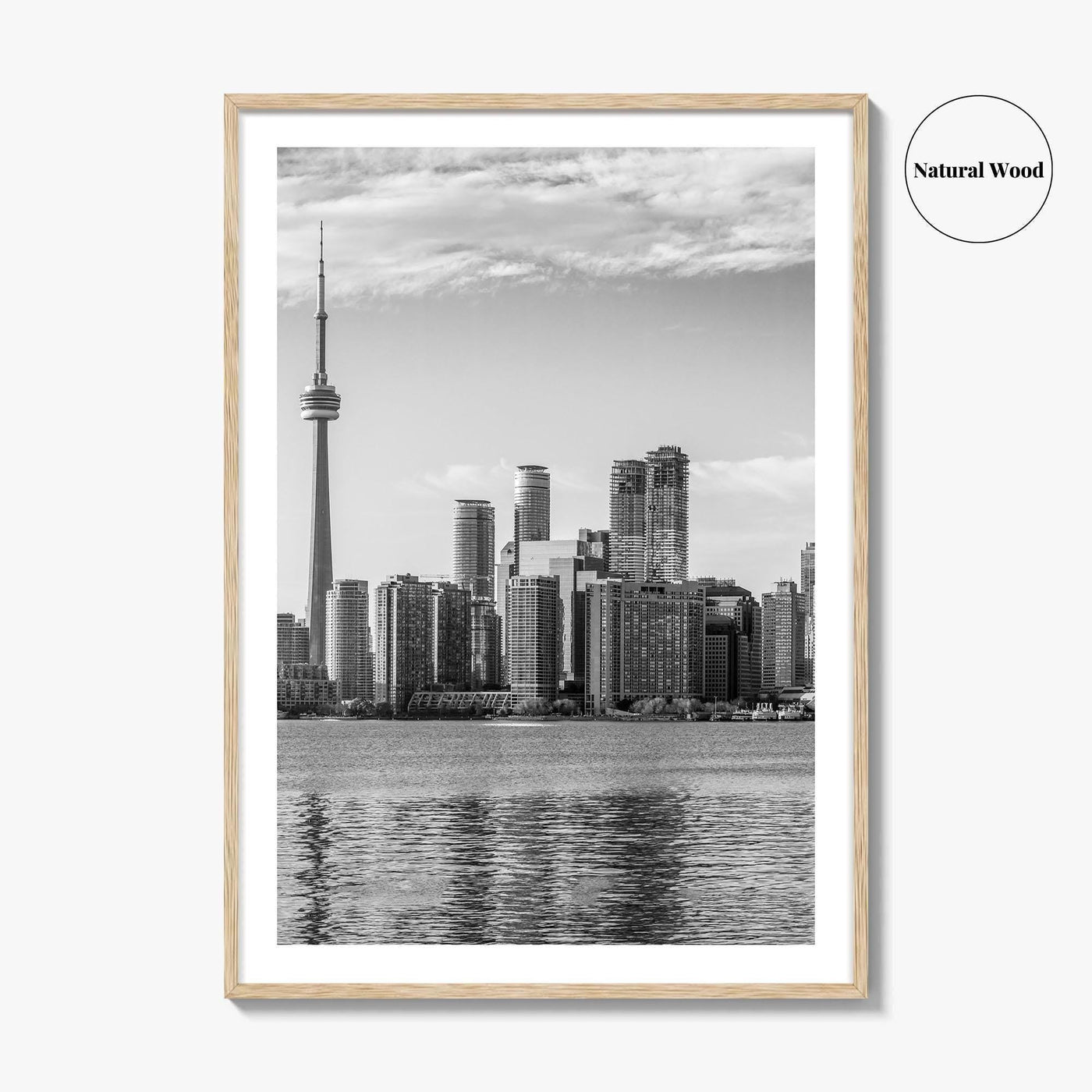 Toronto Skyline Black and White Fine Art Photo Print, Wall Poster, Ontario Canada