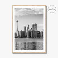 Toronto Skyline Black and White Fine Art Photo Print, Wall Poster, Ontario Canada