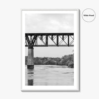 Mississippi River Minneapolis Black and White Fine Art Photo Print, Minnesota Poster