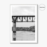Mississippi River Minneapolis Black and White Fine Art Photo Print, Minnesota Poster