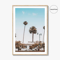 Los Angeles Blue Fine Art Photo Print, California Wall Poster, LA Palm Trees, USA