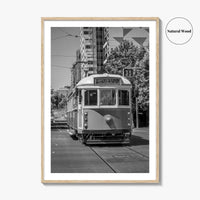 Melbourne Black and White Fine Art Photo Print, Victoria Australia, W Class Tram Poster