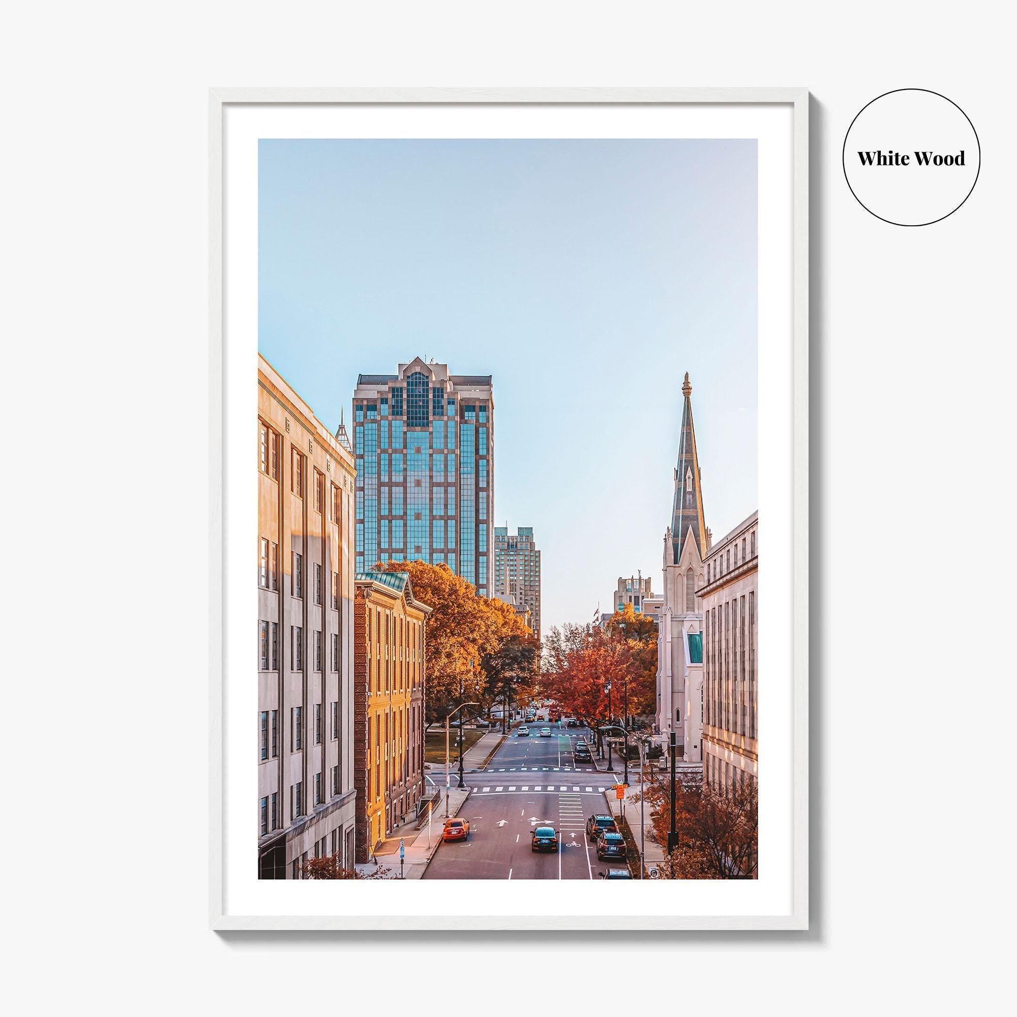 Raleigh Skyline Fine Art Photo Print, Downtown, NC, North Carolina, USA, Poster