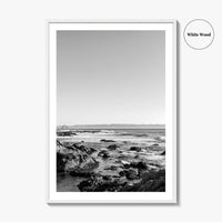 San Luis Obispo Black and White Fine Art Photo Print, Morro Bay Coastline Poster