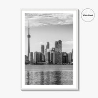 Toronto Skyline Black and White Fine Art Photo Print, Wall Poster, Ontario Canada