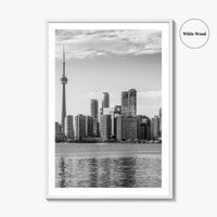 Toronto Skyline Black and White Fine Art Photo Print, Wall Poster, Ontario Canada