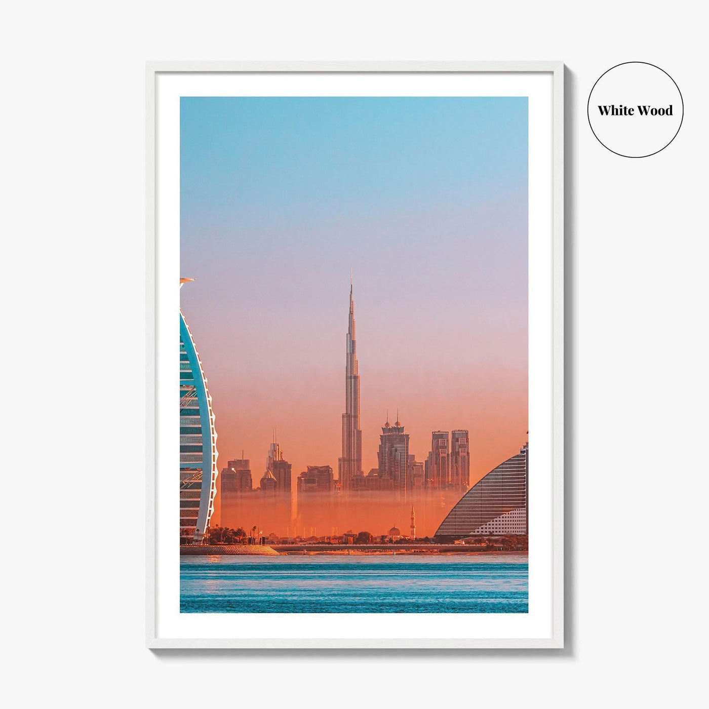 Dubai Skyline Fine Art Photo Print, Jumeirah Beach, United Arab Emirates, UAE, Poster