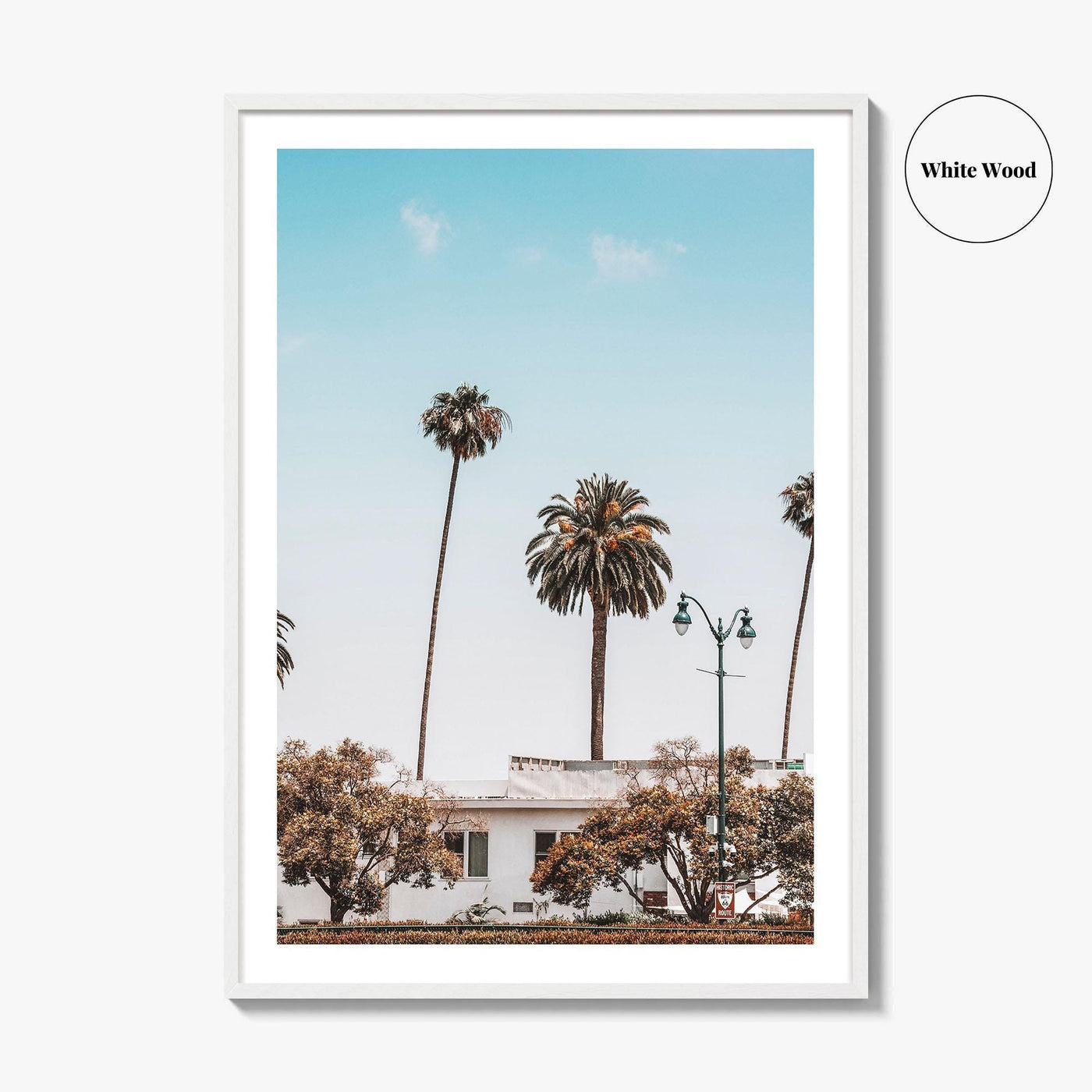 Los Angeles Blue Fine Art Photo Print, California Wall Poster, LA Palm Trees, USA