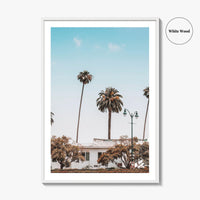 Los Angeles Blue Fine Art Photo Print, California Wall Poster, LA Palm Trees, USA
