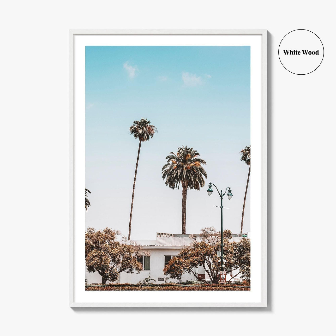 Los Angeles Blue Fine Art Photo Print, California Wall Poster, LA Palm Trees, USA