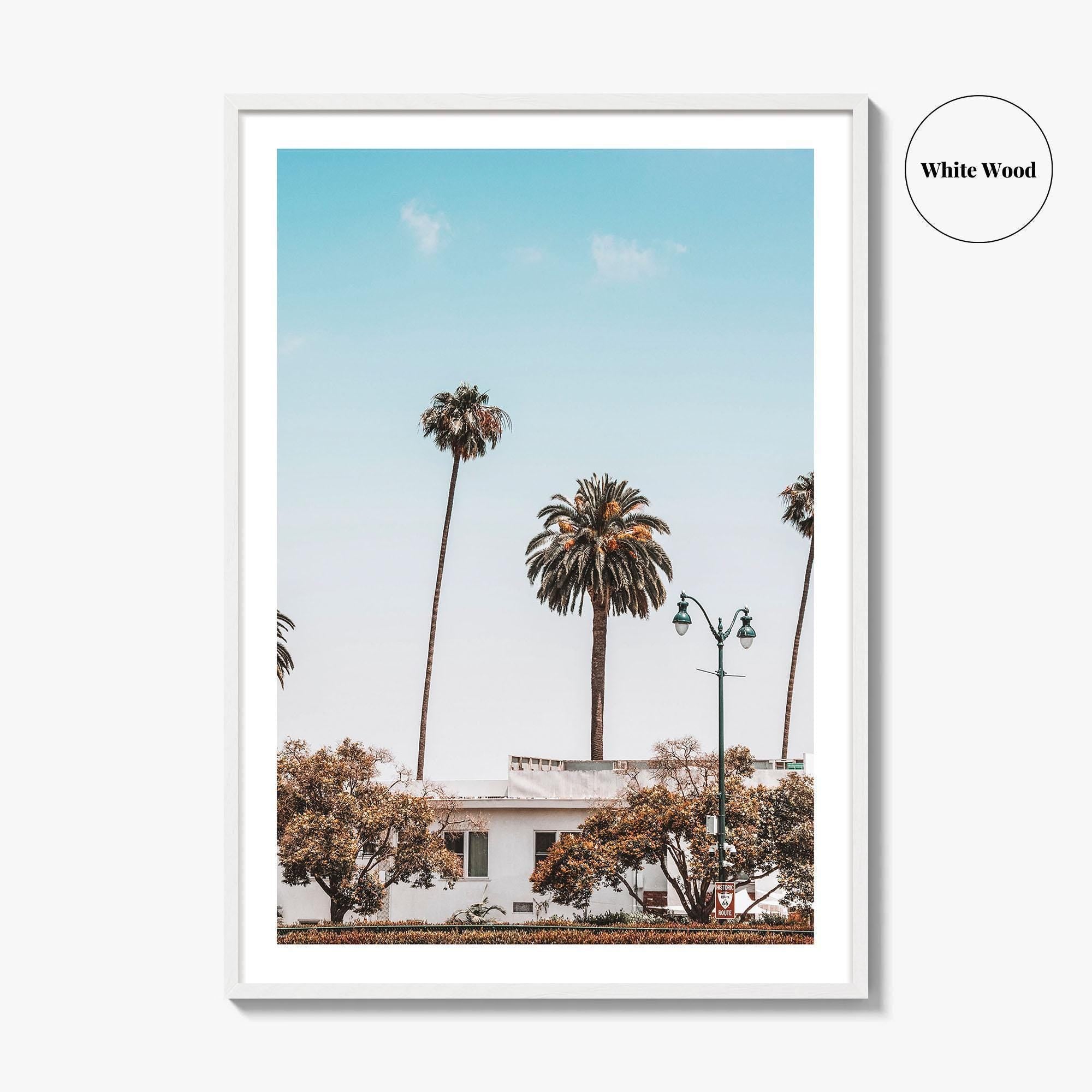 Los Angeles Blue Fine Art Photo Print, California Wall Poster, LA Palm Trees, USA