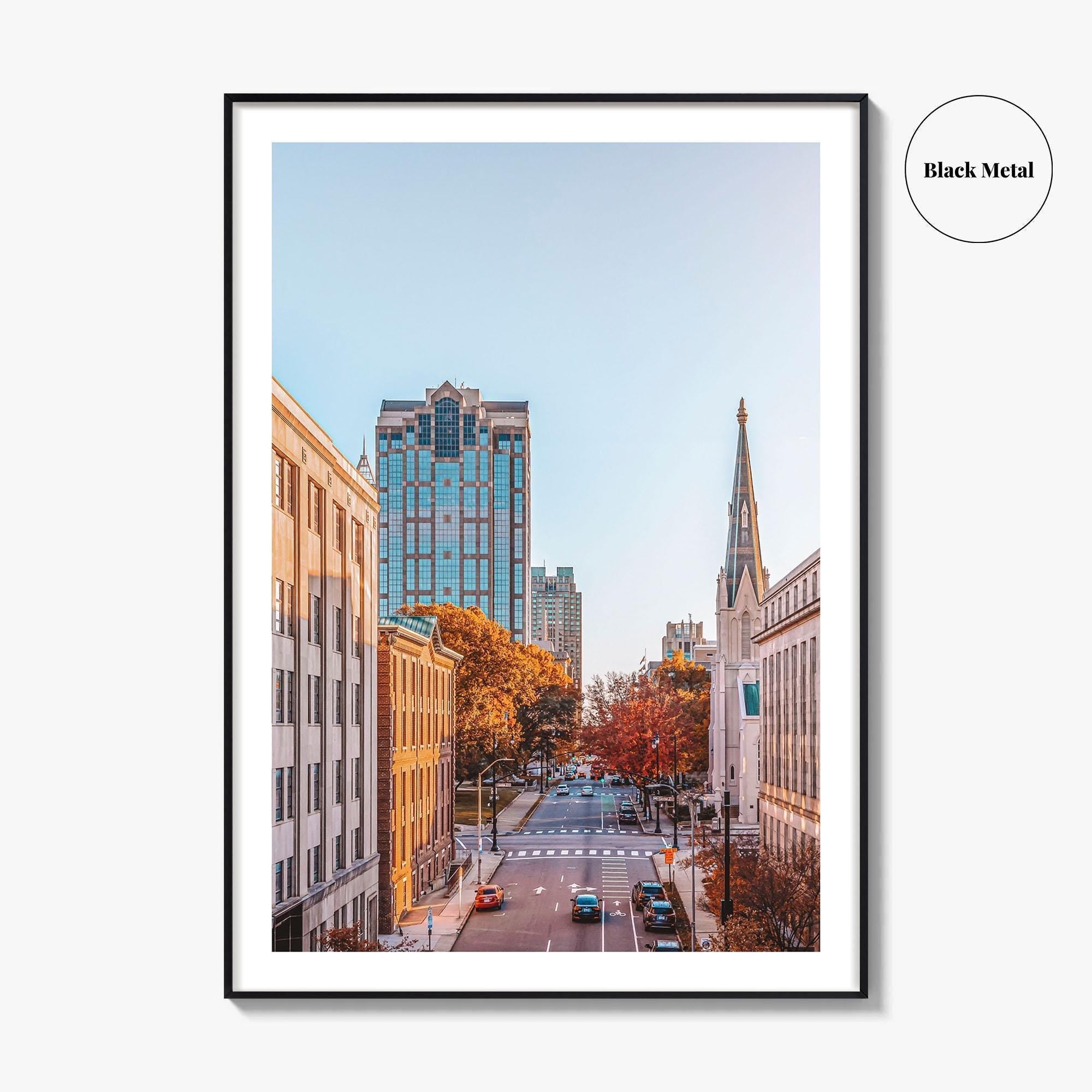 Raleigh Skyline Fine Art Photo Print, Downtown, NC, North Carolina, USA, Poster