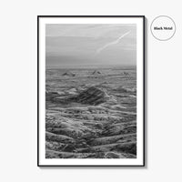 Badlands National Park Black and White Fine Art Photo Print, South Dakota Panorama Poster