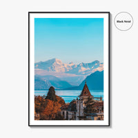 Lausanne Fine Art Photo Print, Lake Geneva, Vaud Switzerland Poster, Lac Leman, French Alps