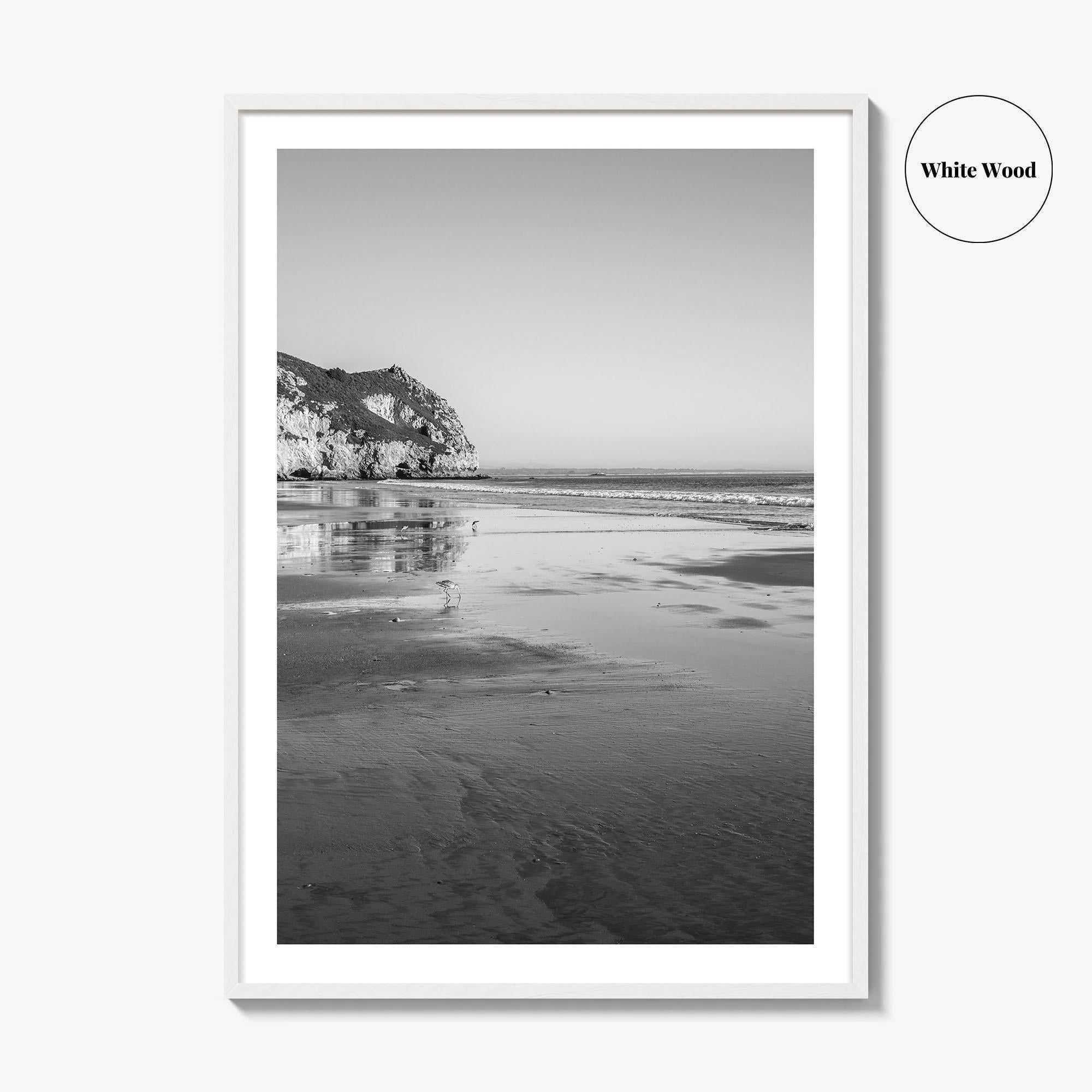 Avila Beach Black and White Fine Art Photo Print, San Luis Obispo California Poster