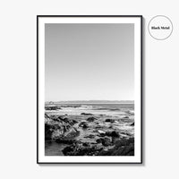 San Luis Obispo Black and White Fine Art Photo Print, Morro Bay Coastline Poster