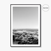 San Luis Obispo Black and White Fine Art Photo Print, Morro Bay Coastline Poster