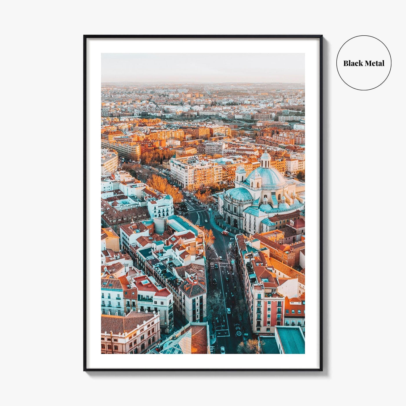 Madrid Fine Art Photo Print, Aerial View, La Latina Spain Poster