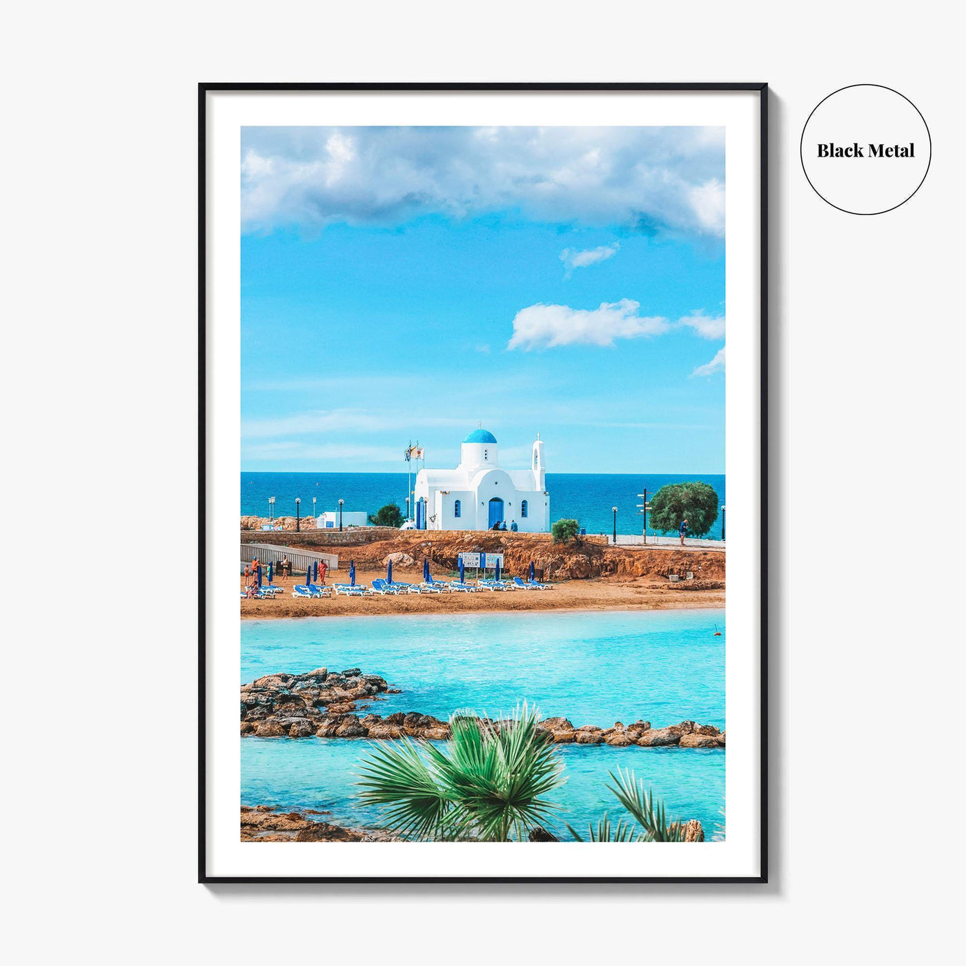 Cyprus Fine Art Photo Print, Louma Beach, Agios Nikolaos Church Protaras Paralimni Wall Poster