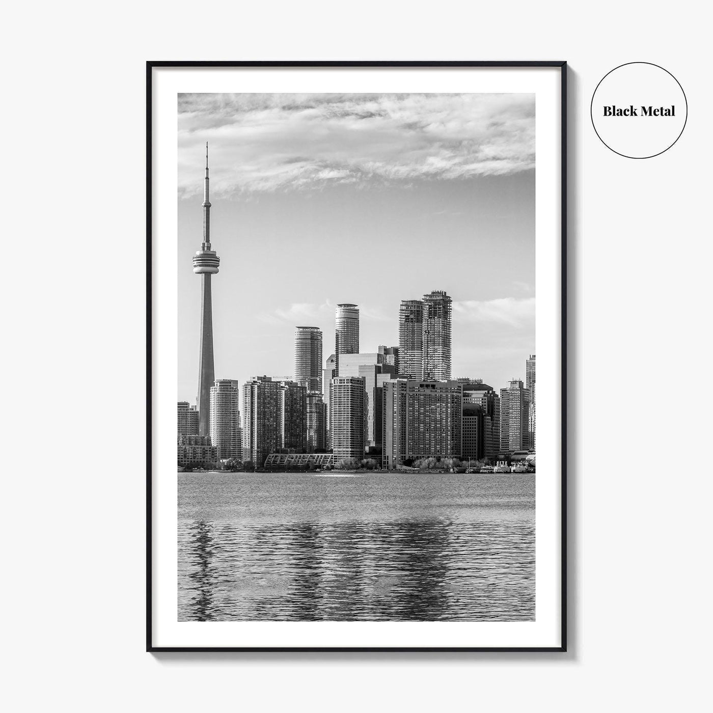 Toronto Skyline Black and White Fine Art Photo Print, Wall Poster, Ontario Canada