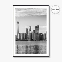 Toronto Skyline Black and White Fine Art Photo Print, Wall Poster, Ontario Canada