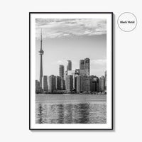 Toronto Skyline Black and White Fine Art Photo Print, Wall Poster, Ontario Canada