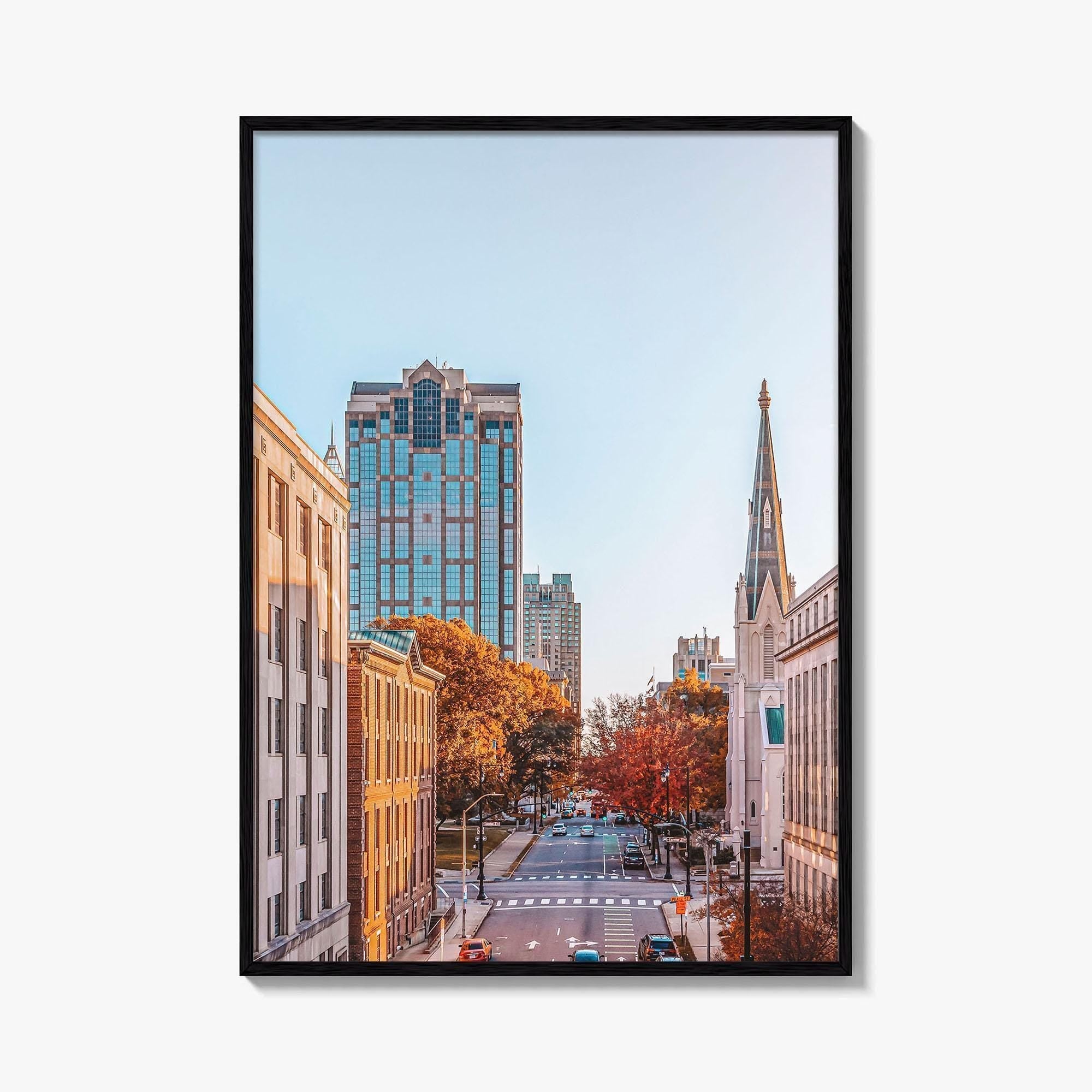 Raleigh Skyline Fine Art Photo Print, Downtown, NC, North Carolina, USA, Poster