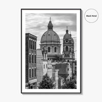Pittsburgh Black and White Fine Art Photo Print, Polish Hill Church Poster