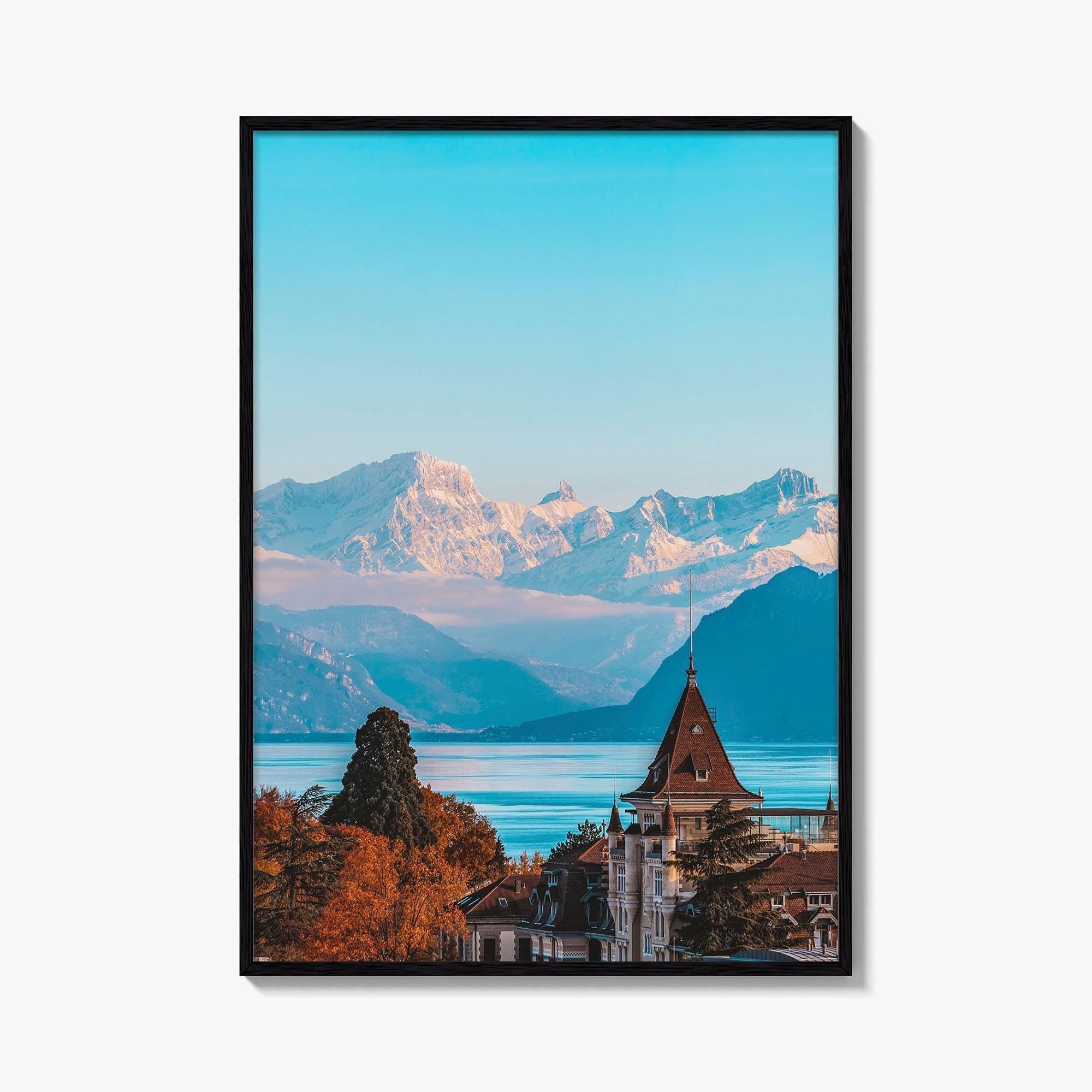 Lausanne Fine Art Photo Print, Lake Geneva, Vaud Switzerland Poster, Lac Leman, French Alps