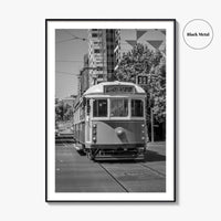 Melbourne Black and White Fine Art Photo Print, Victoria Australia, W Class Tram Poster
