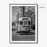 Melbourne Black and White Fine Art Photo Print, Victoria Australia, W Class Tram Poster