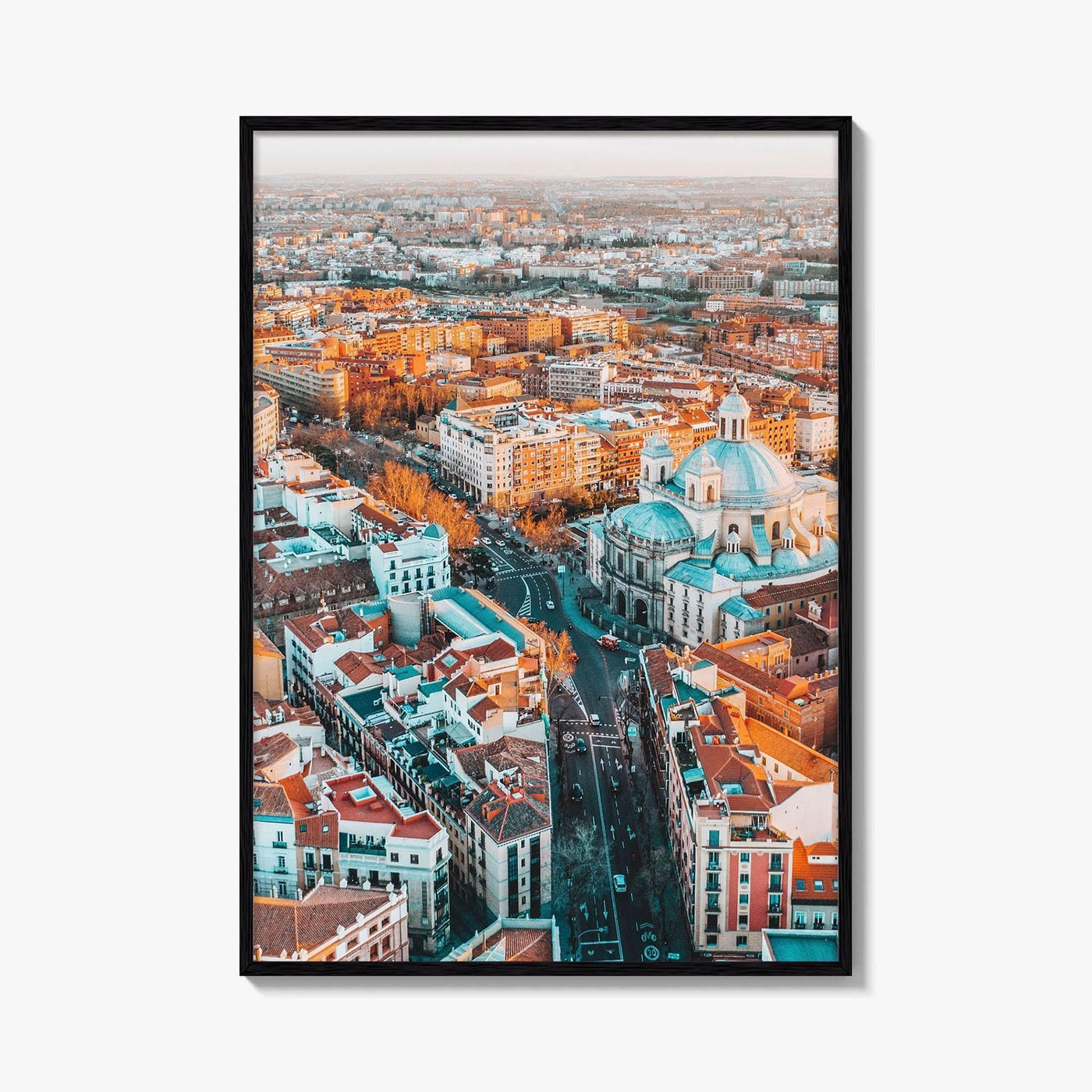 Madrid Fine Art Photo Print, Aerial View, La Latina Spain Poster