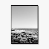San Luis Obispo Black and White Fine Art Photo Print, Morro Bay Coastline Poster