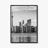 Toronto Skyline Black and White Fine Art Photo Print, Wall Poster, Ontario Canada