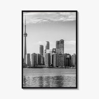 Toronto Skyline Black and White Fine Art Photo Print, Wall Poster, Ontario Canada