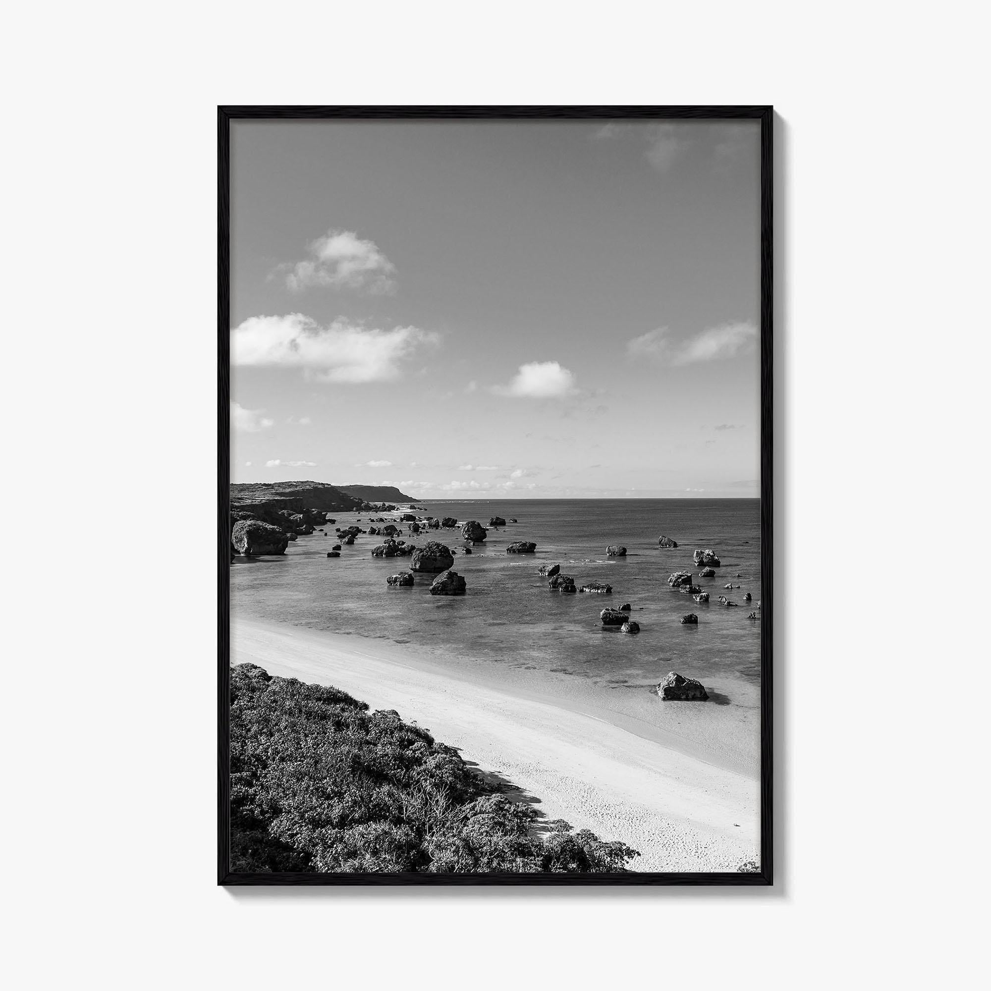 Okinawa Black and White Fine Art Photo Print, Japan Seascape Poster, Ryukyu Islands, Asia