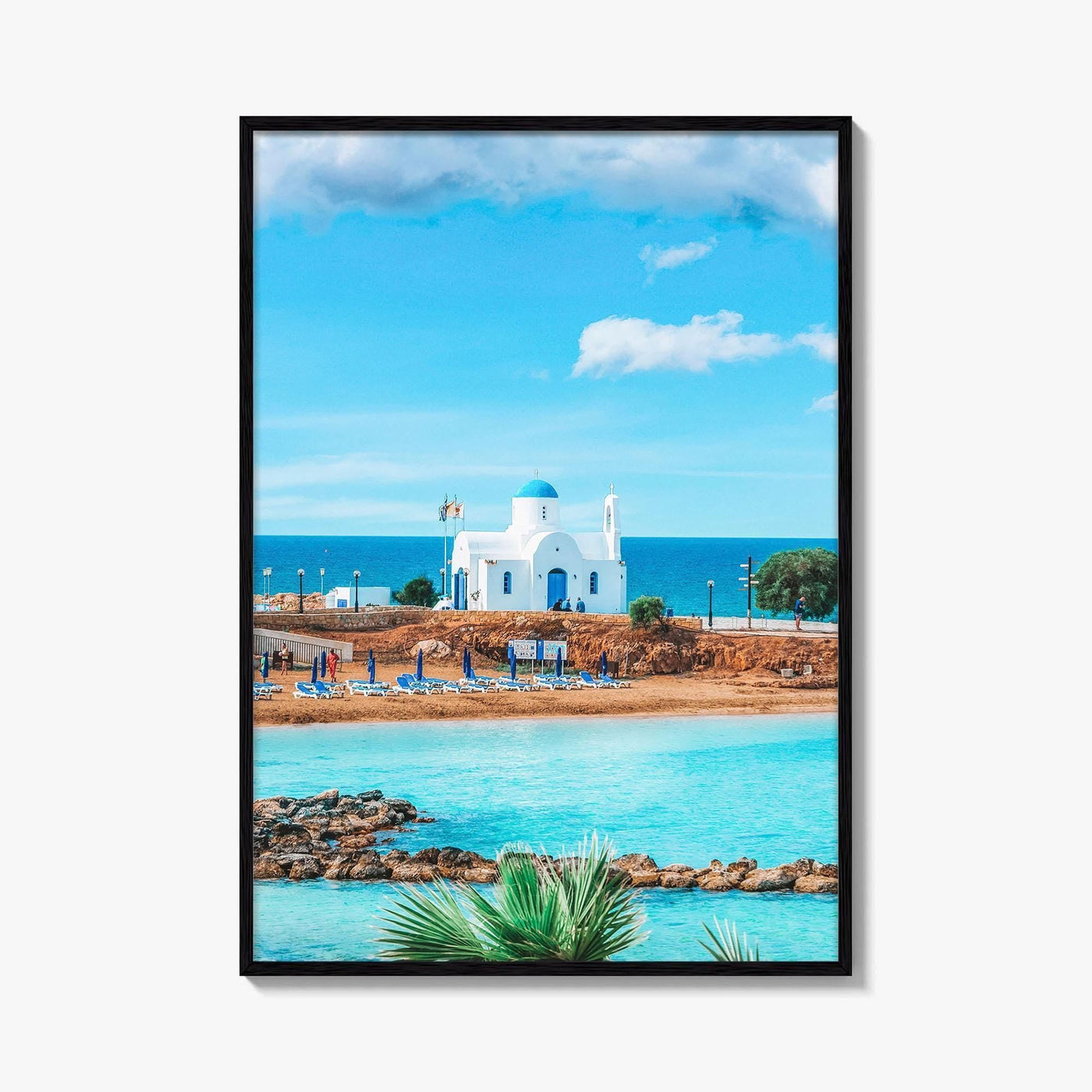 Cyprus Fine Art Photo Print, Louma Beach, Agios Nikolaos Church Protaras Paralimni Wall Poster