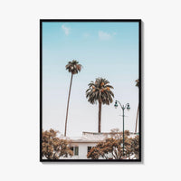 Los Angeles Blue Fine Art Photo Print, California Wall Poster, LA Palm Trees, USA