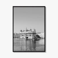 Golden Temple Amritsar Black and White Fine Art Photo Print, Harmandir Sahib India Poster