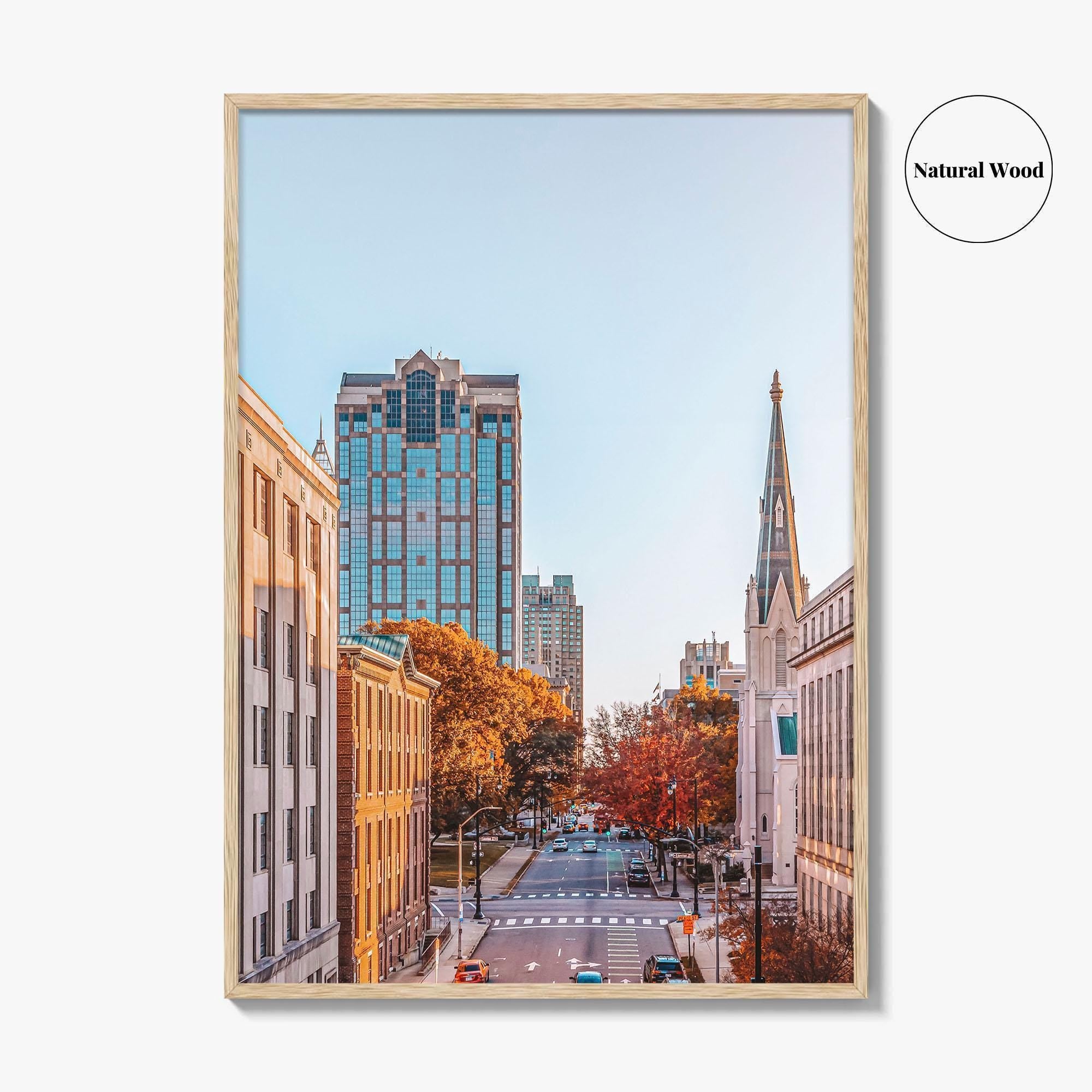 Raleigh Skyline Fine Art Photo Print, Downtown, NC, North Carolina, USA, Poster