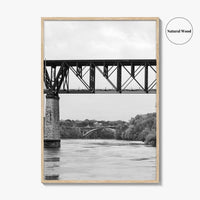 Mississippi River Minneapolis Black and White Fine Art Photo Print, Minnesota Poster