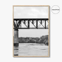 Mississippi River Minneapolis Black and White Fine Art Photo Print, Minnesota Poster