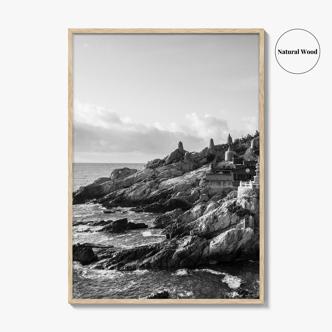 Haedong Yonggungsa Temple Black and White Fine Art Photo Print, Busan South Korea Poster