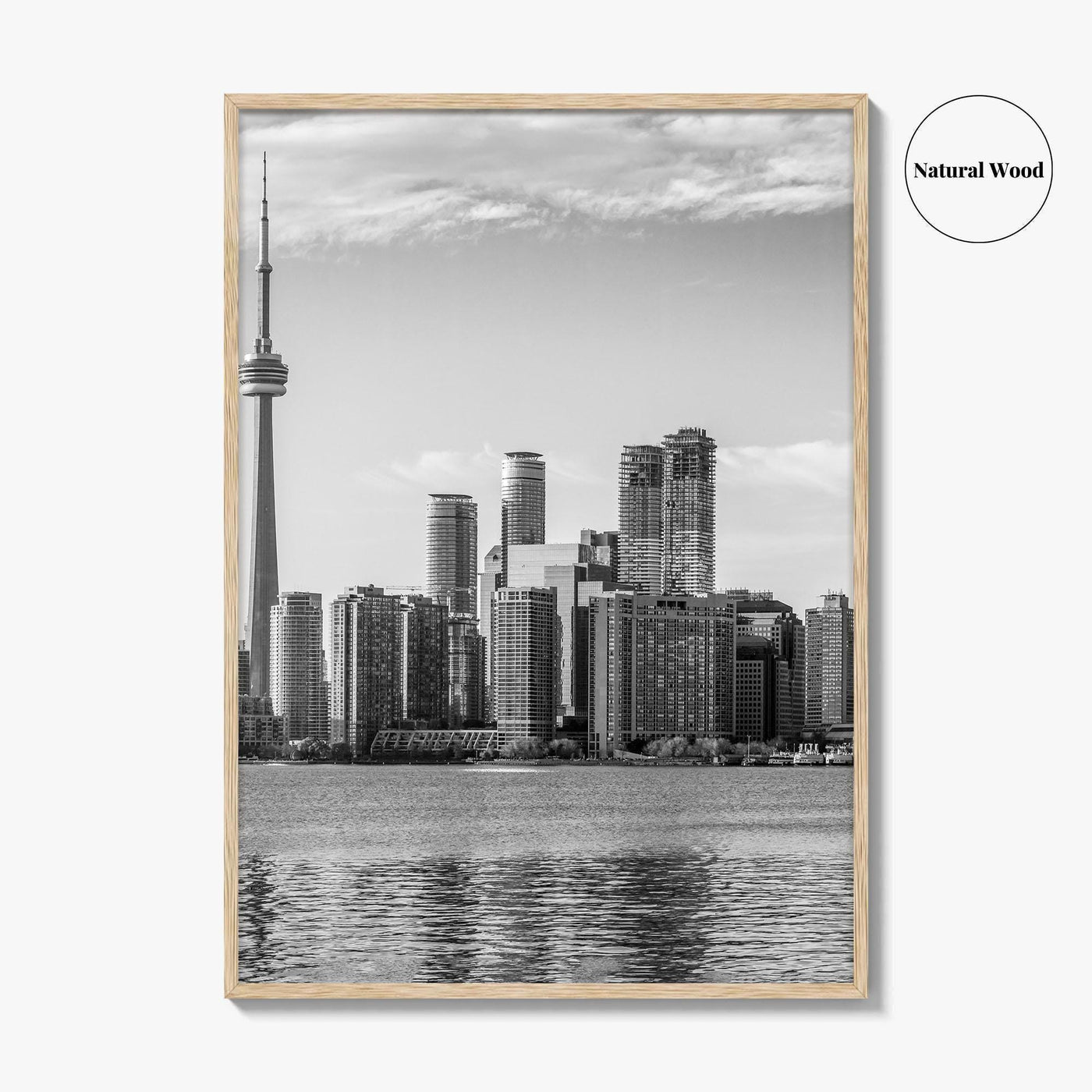 Toronto Skyline Black and White Fine Art Photo Print, Wall Poster, Ontario Canada