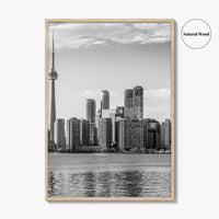 Toronto Skyline Black and White Fine Art Photo Print, Wall Poster, Ontario Canada