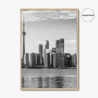 Toronto Skyline Black and White Fine Art Photo Print, Wall Poster, Ontario Canada