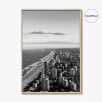 Gold Coast Black and White Fine Art Photo Print, Broadbeach, Queensland Australia Wall Decor